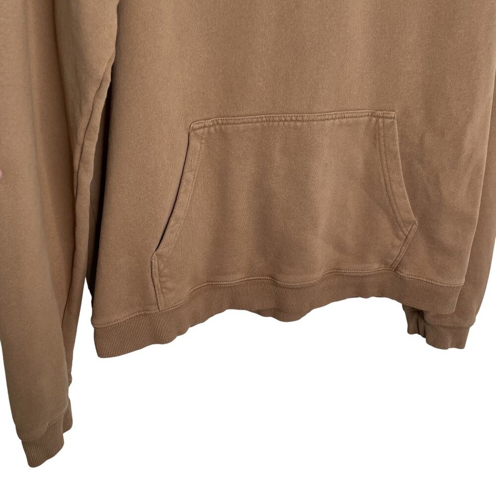 Badwood Unisex Tan Embossed Logo Hoodie, L - Picture 7 of 10